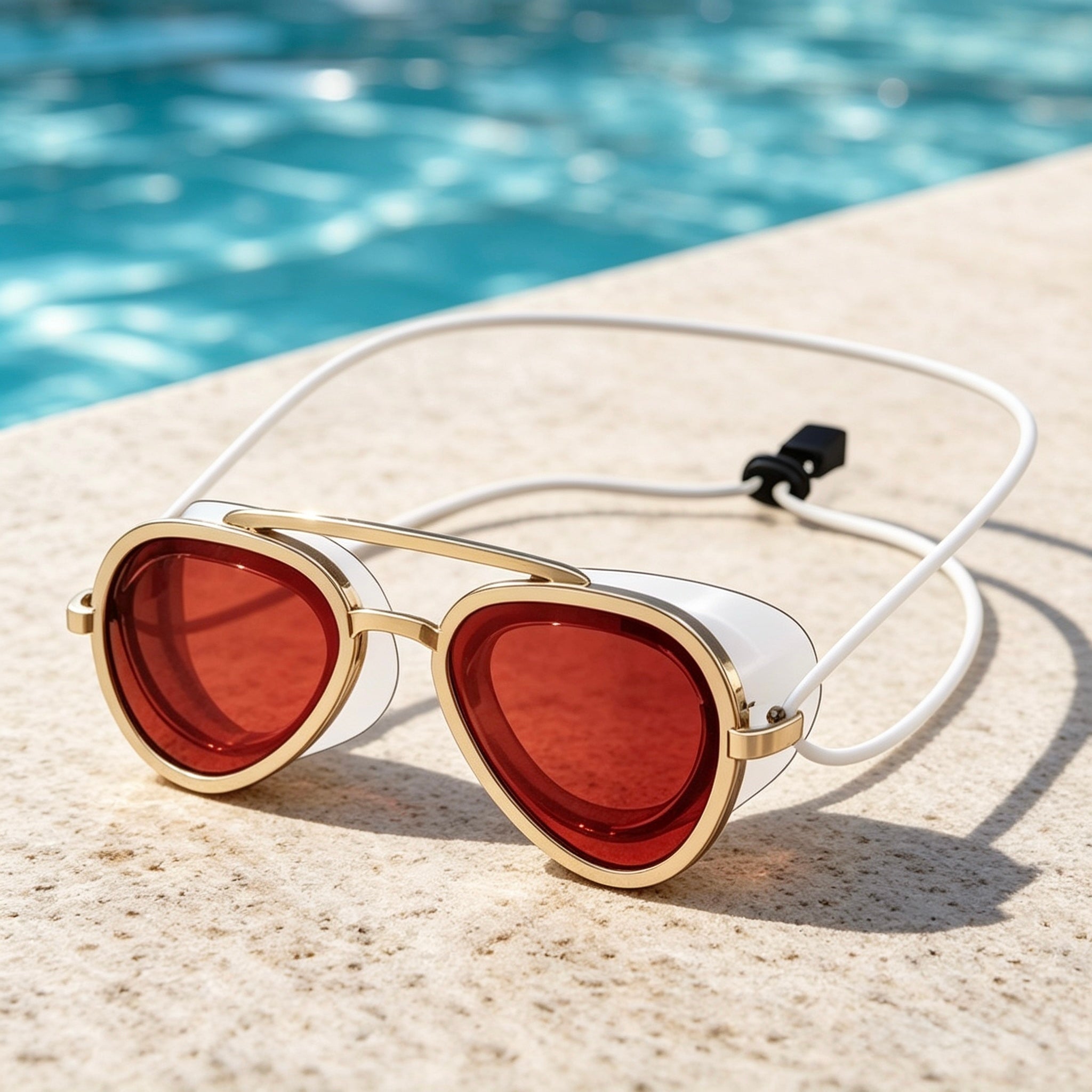 Aviator Style Swimming Goggles – Retro Sunglass Look, Premium Quality