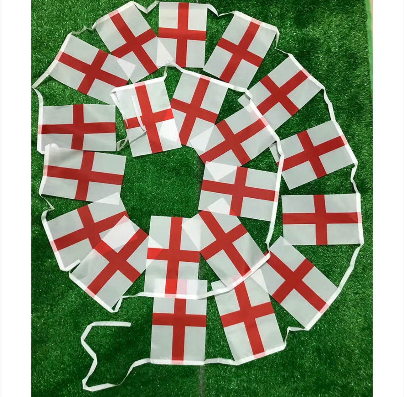 England flag World Cup bundle 2x large flags 1x bunting with 20 flags 2x car flags 10x hand held flags
