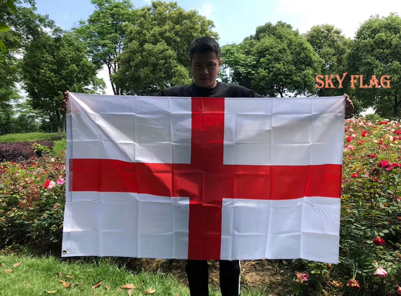 England flag World Cup bundle 2x large flags 1x bunting with 20 flags 2x car flags 10x hand held flags
