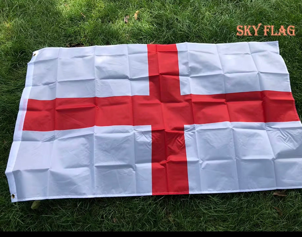 England flag World Cup bundle 2x large flags 1x bunting with 20 flags 2x car flags 10x hand held flags