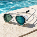 Aviator Style Swimming Goggles – Retro Sunglass Look, Premium Quality