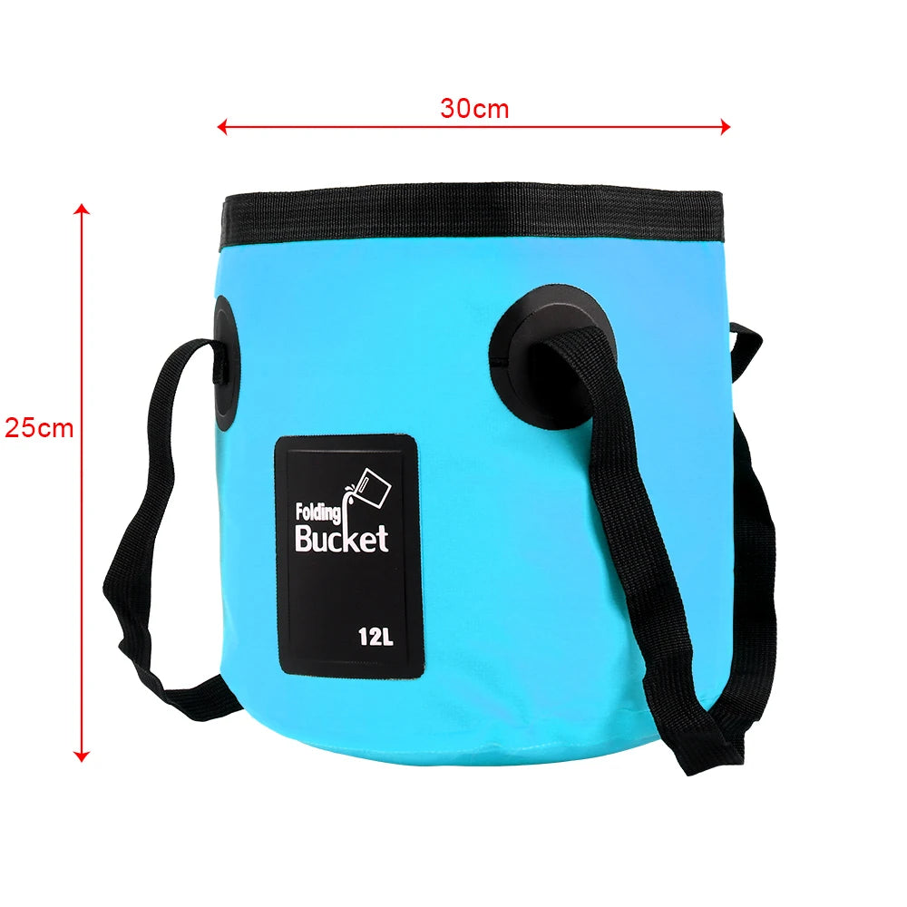 Portable Foldable Water Bucket Multifunction Plumbing Drain Folding Bucket 12L