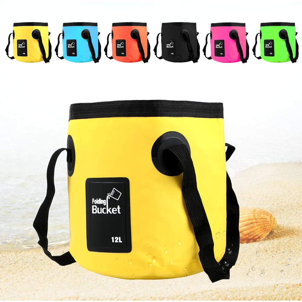 Portable Foldable Water Bucket Multifunction Plumbing Drain Folding Bucket 12L