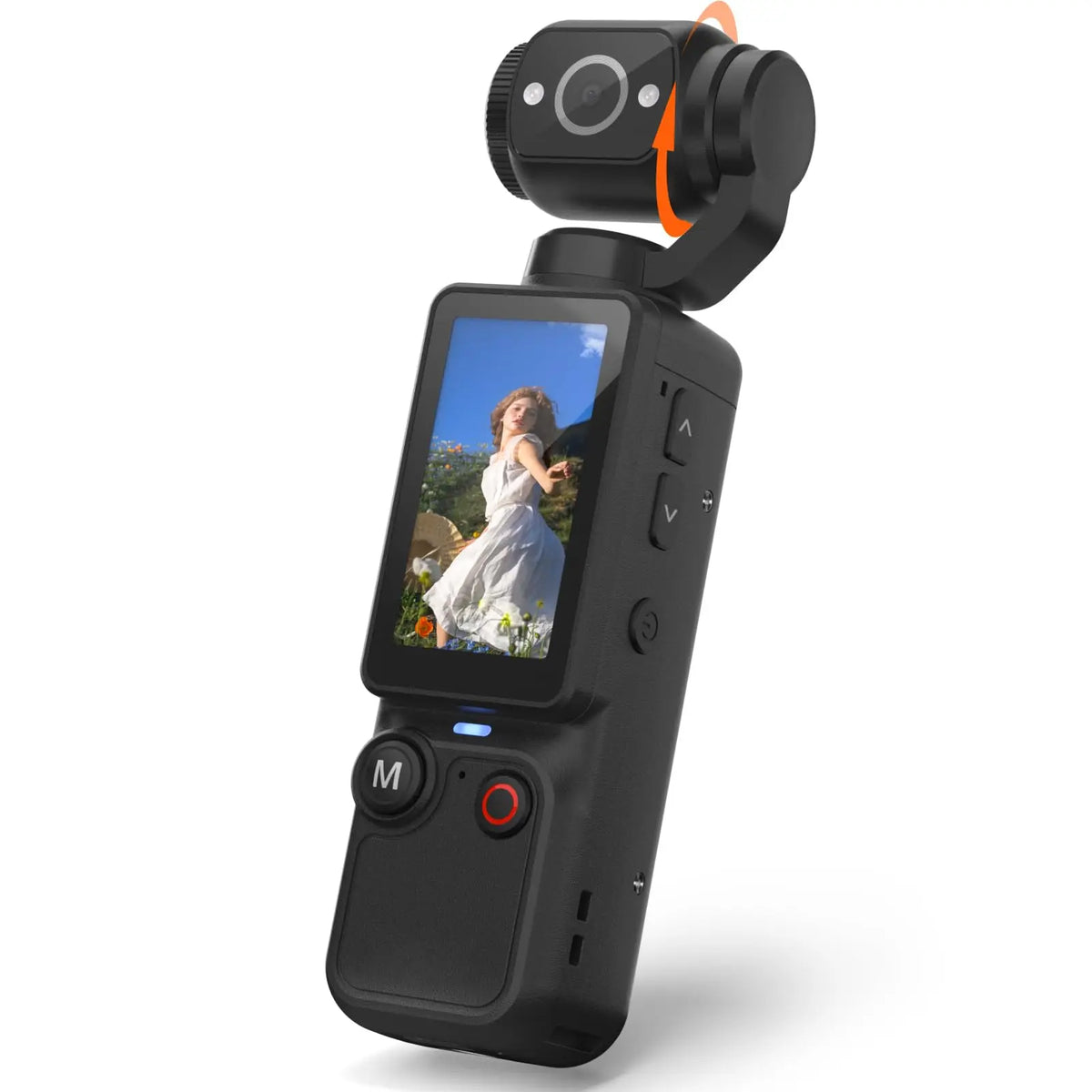 4K HD Video Recording Camera with 1.9" CMOS, USB Rechargeable, 180° Rotating Action Camcorder for Vlogging, Live Streaming