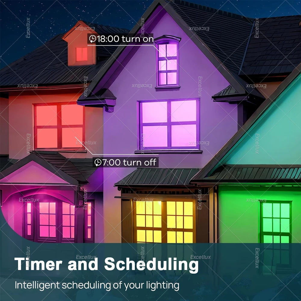 Tuya WiFi Bluetooth Smart LED Light Bulbs 15W AC85-265V Dimmable Alexa Led Lamp E27 RGB CCT Smart Life Control Color Change Lamp