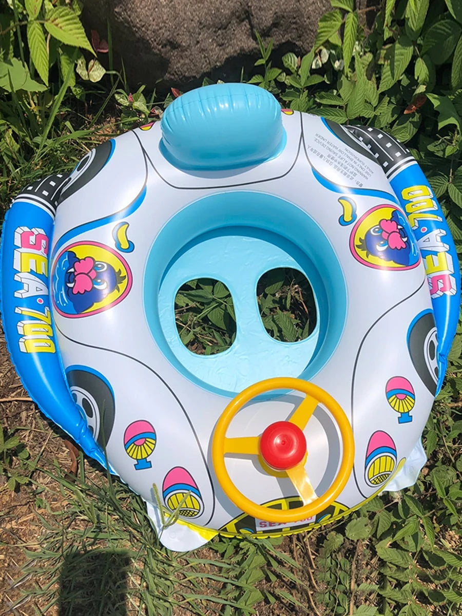 Inflatable Steering wheel car boat Swimming Float Ring, Inflatable  Pool Floatie ，Bathtub Toys， Pool Accessories