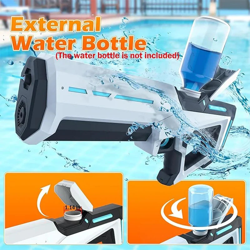Electric Water Gun for Adults & Kids – Automatic Squirt Blaster Summer Outdoor Toy