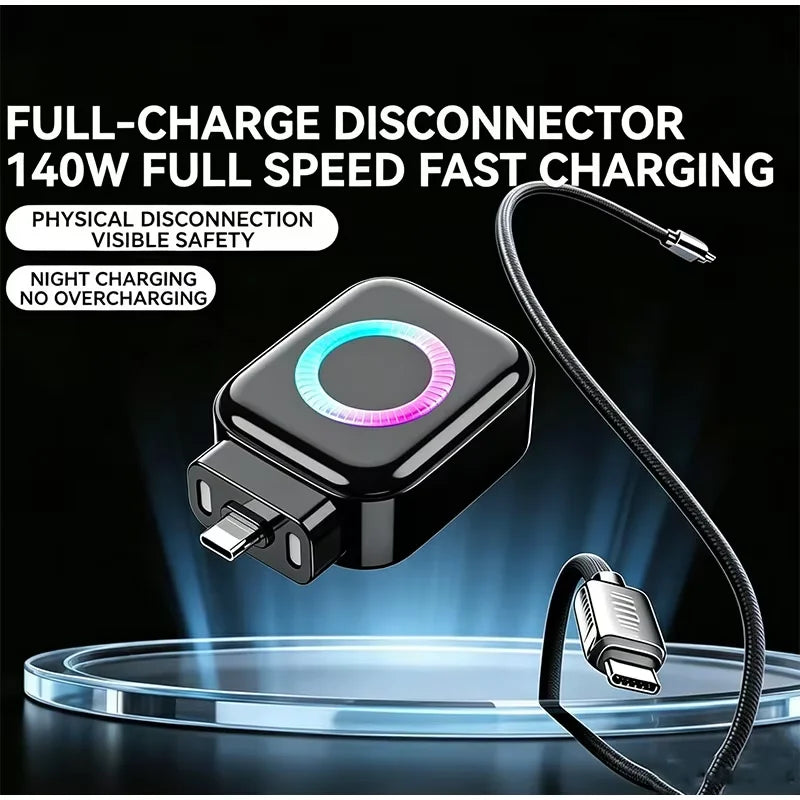 KEBIDUMEI 140W Fast Charging Data Cable Automatic Power-Off Anti-Overcharge Protection for Safe Charging Full-Capacity Separator