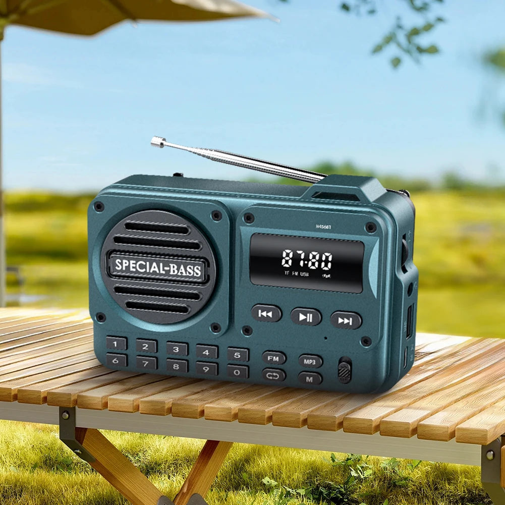 Portable Digital FM Radio with LED Display Digital Radio Recorder BT 5.4 Radio Speaker Gifts for Seniors Elderly