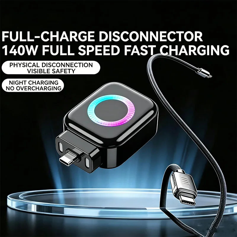 KEBIDUMEI 140W Fast Charging Data Cable Automatic Power-Off Anti-Overcharge Protection for Safe Charging Full-Capacity Separator