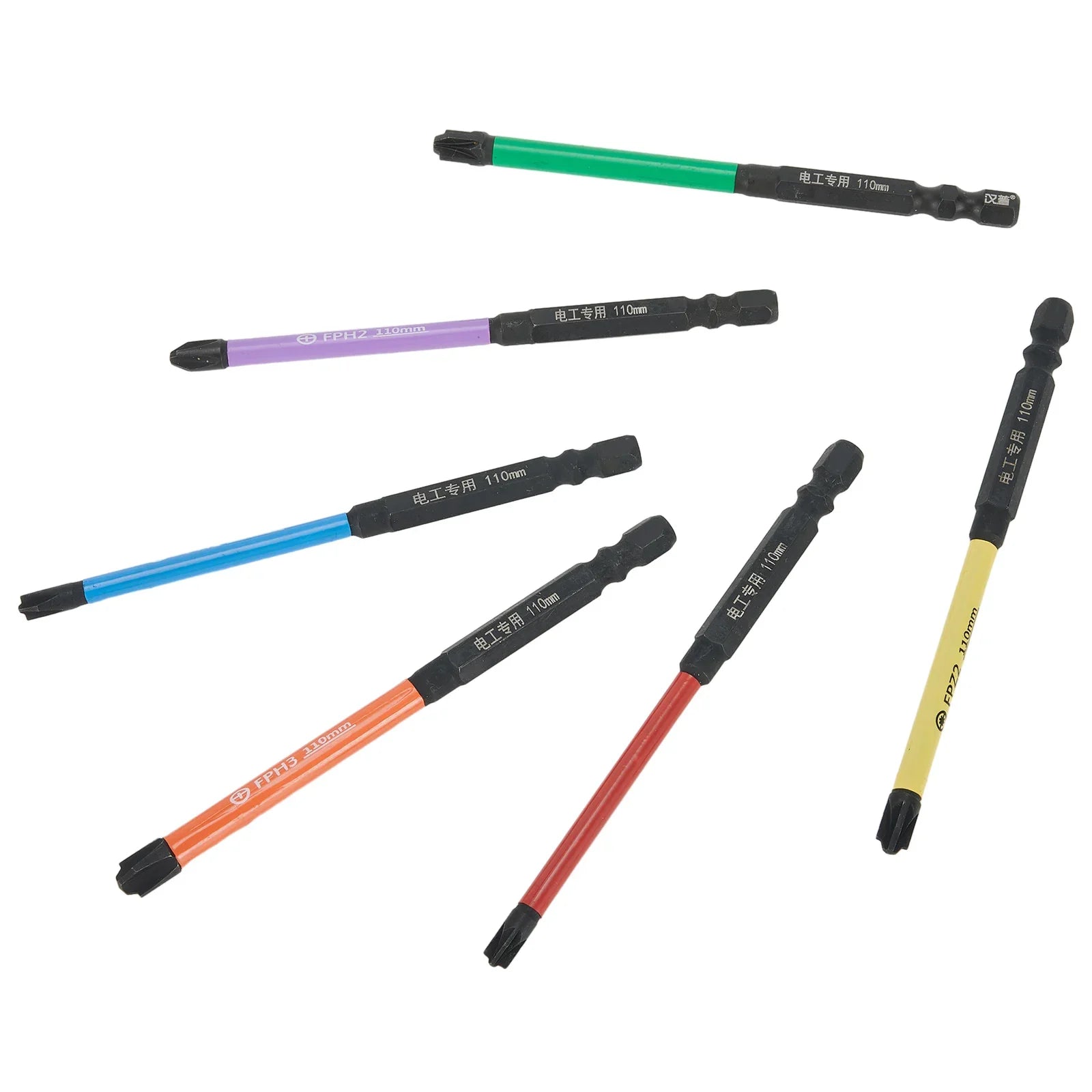 6Pcs Phillips Screwdriver Bit Magnetic Special Driver Switch Electrician Repair Tool FPH2 FPH3 FPZ2 FPZ3 PH1 PH2 PH3 PZ1 PZ3