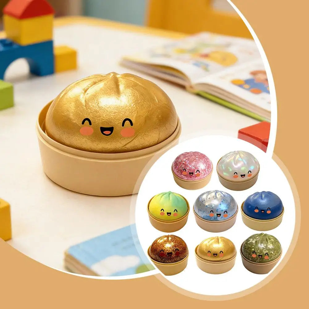 Glitter Dumpling Squeezable Toys Squishy Colorful Glitter Anti Stress Relieve Stress For Children Adults Stress-relieving Toy