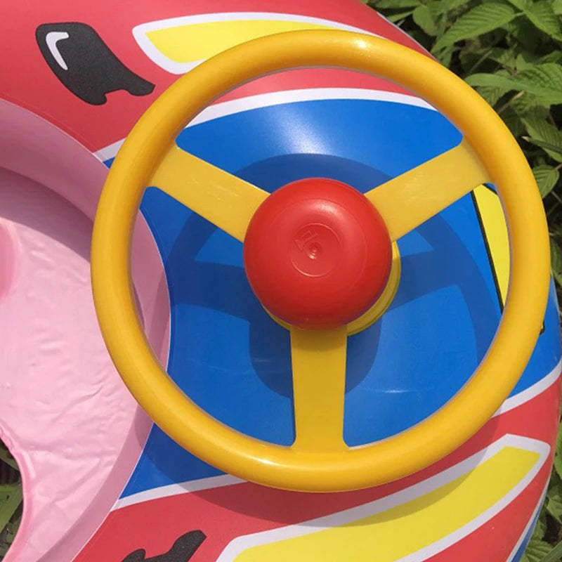 Inflatable Steering wheel car boat Swimming Float Ring, Inflatable  Pool Floatie ，Bathtub Toys， Pool Accessories