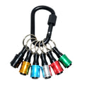 6pcs/Set 1/4" Hexagonal Shank Screwdriver Head Holder Extension Rod Key Chain Adapter Drill Bit Quick Replacement Portable Hand-