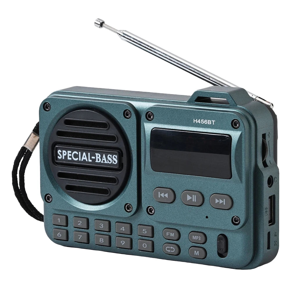 Portable Digital FM Radio with LED Display Digital Radio Recorder BT 5.4 Radio Speaker Gifts for Seniors Elderly