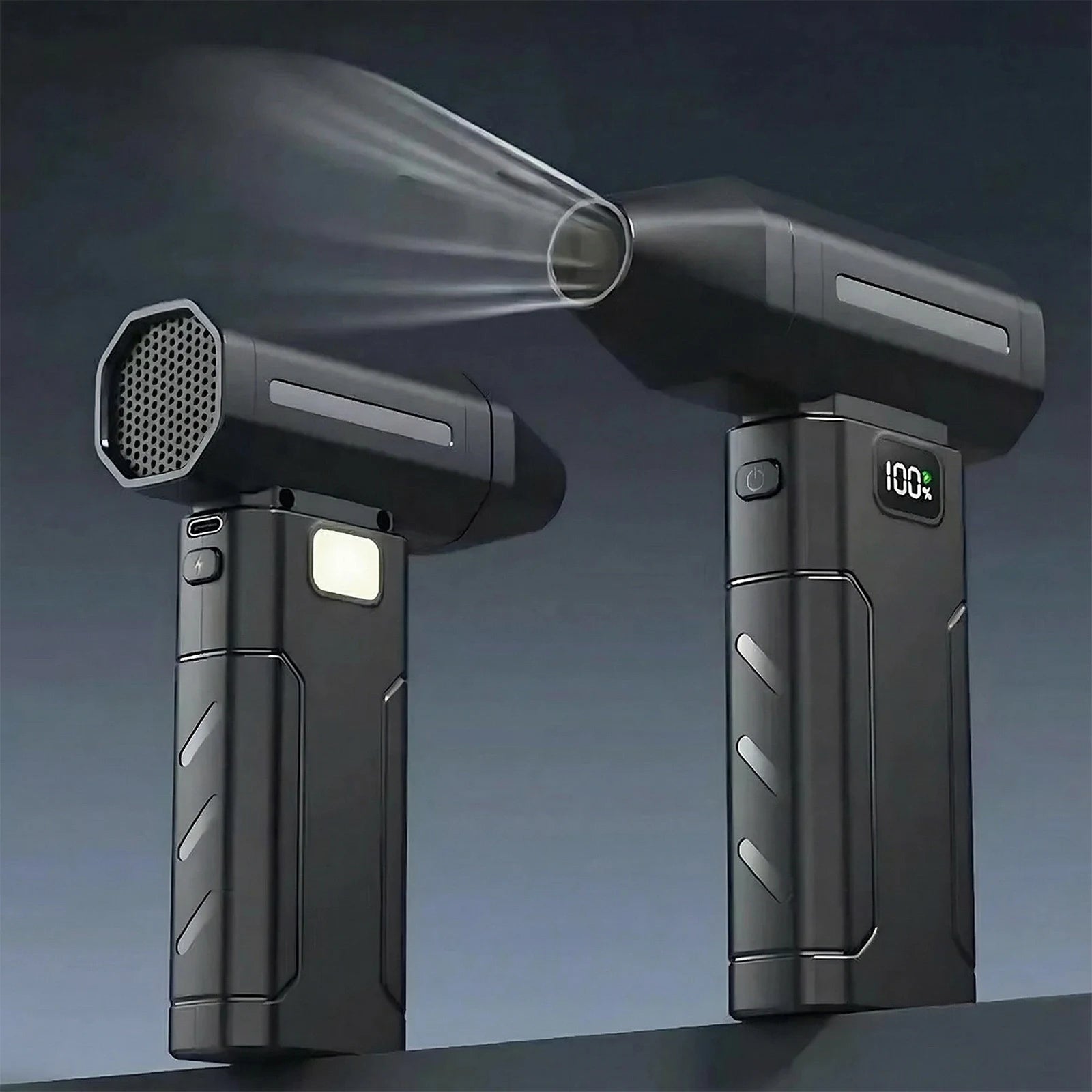 Mini Turbo Fan 5-Speed Handheld Screen Display Rechargeable Portable Dust Blower Electric Dryer for Home Computer Car