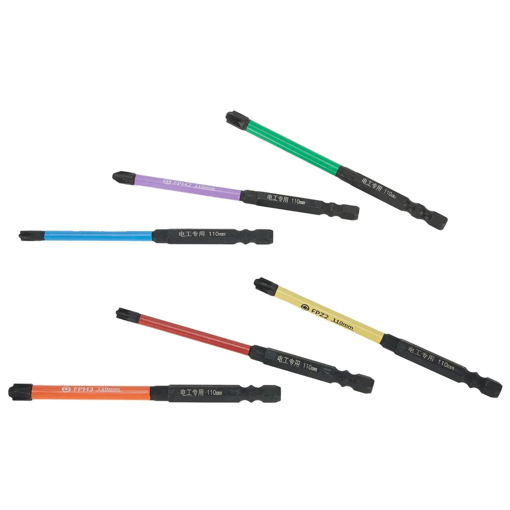 6Pcs Phillips Screwdriver Bit Magnetic Special Driver Switch Electrician Repair Tool FPH2 FPH3 FPZ2 FPZ3 PH1 PH2 PH3 PZ1 PZ3