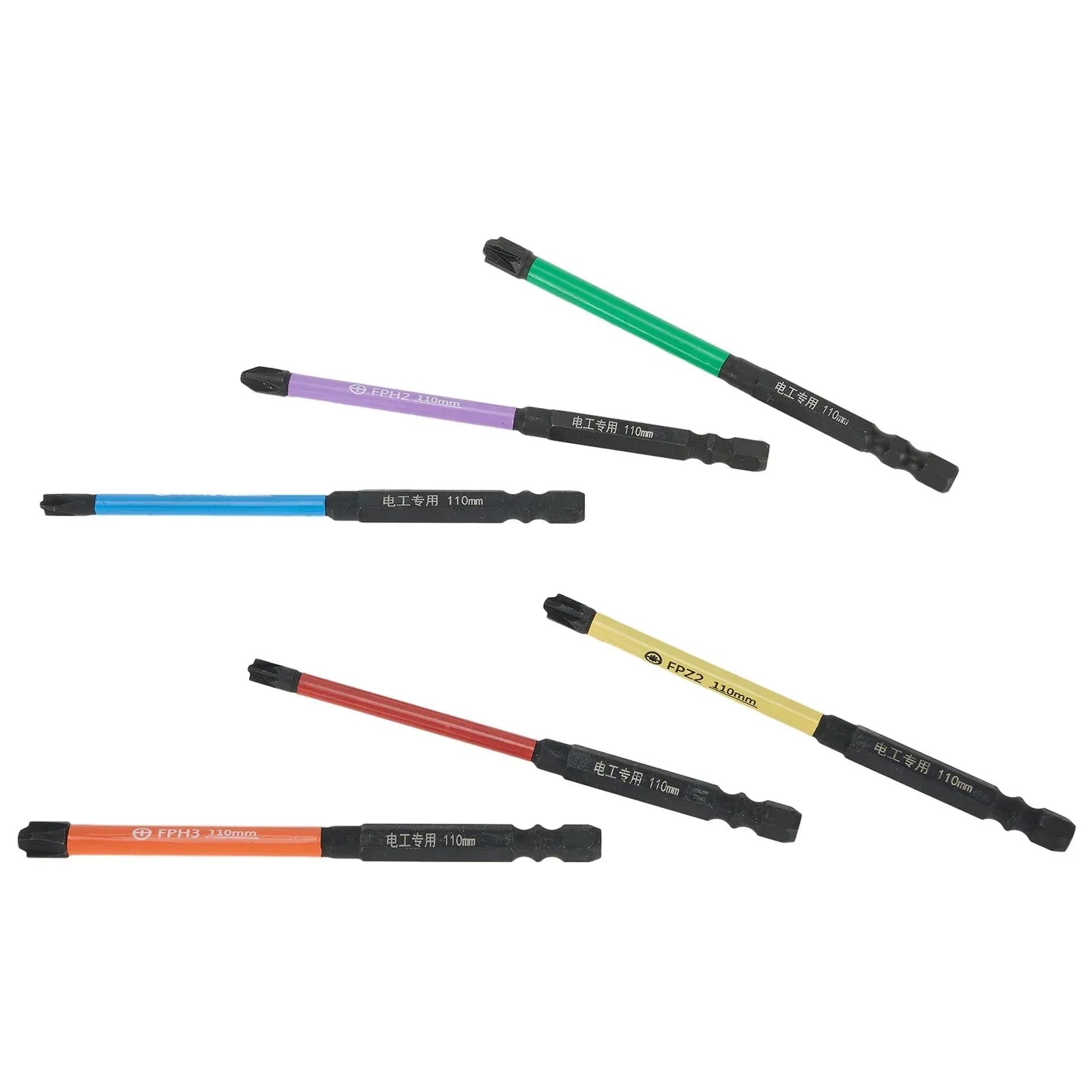 6Pcs Phillips Screwdriver Bit Magnetic Special Driver Switch Electrician Repair Tool FPH2 FPH3 FPZ2 FPZ3 PH1 PH2 PH3 PZ1 PZ3