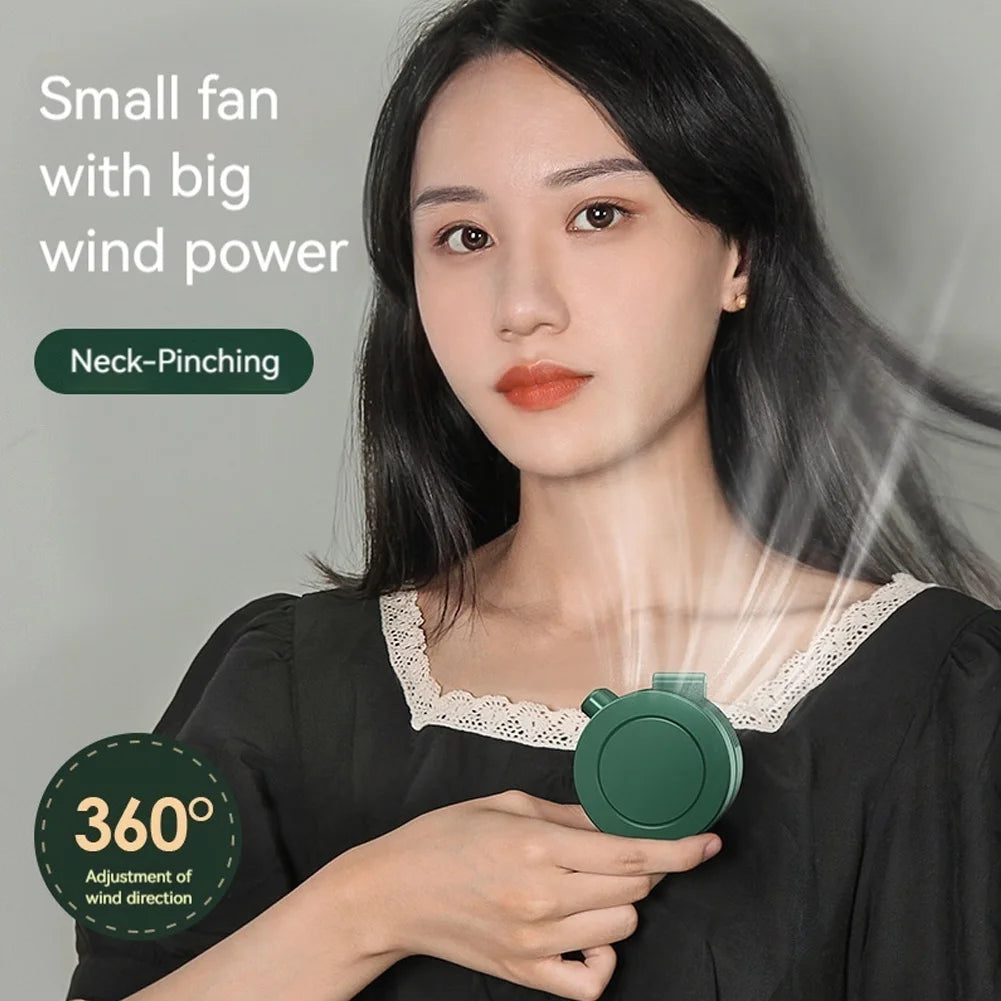 Mini Clip Fan with 3 Speeds Handheld Fan Wearable Personal Body Fan for Outdoor Work Hiking Travel