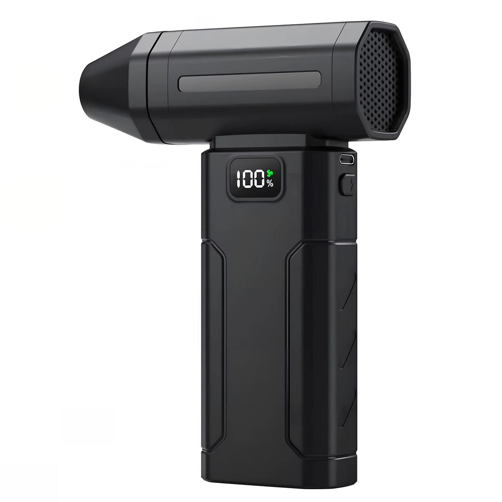 Mini Turbo Fan 5-Speed Handheld Screen Display Rechargeable Portable Dust Blower Electric Dryer for Home Computer Car