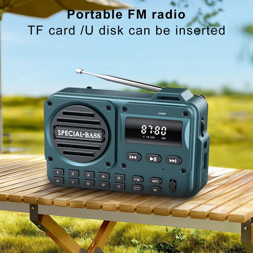 Portable Digital FM Radio with LED Display Digital Radio Recorder BT 5.4 Radio Speaker Gifts for Seniors Elderly