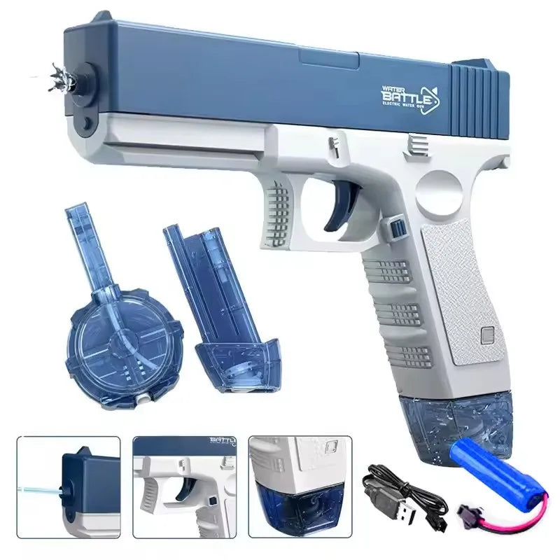 Electric Water Gun for Adults & Kids – Automatic Squirt Blaster Summer Outdoor Toy