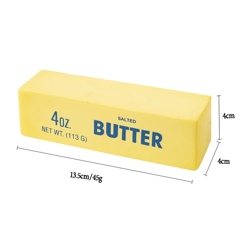 Butter Stick Squishy Fidget Toys Funny Squeeze Elastic Cheese Toy Unzip Slow Rise Squeeze Prank Children's Birthday Gift