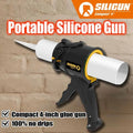 German Siligun compact glass glue gun - a short, self-sealing, high-thrust, drip-proof caulking tool