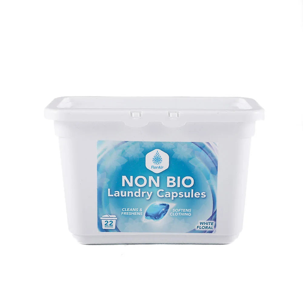 Non-Bio Laundry Capsules White Floral 264 Pack, 22Wash × 12Boxes, Gentle Washing Pods for Fresh and Clean Clothes