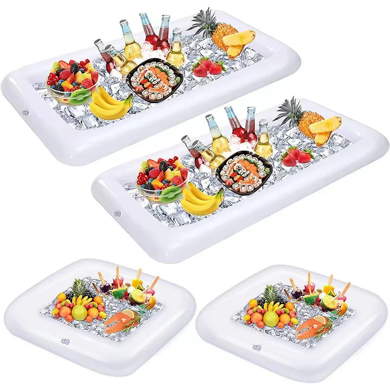 Inflatable Serving Bar Salad Ice Tray Food Drink Containers BBQ Picnic Pool Party Supplies Buffet Salad Food & Drinks Tray