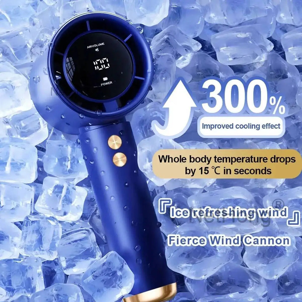 3000Amh Portable 3 Speeds USB Rechargeable Mini Folding Handheld Fan Cooling UK~
