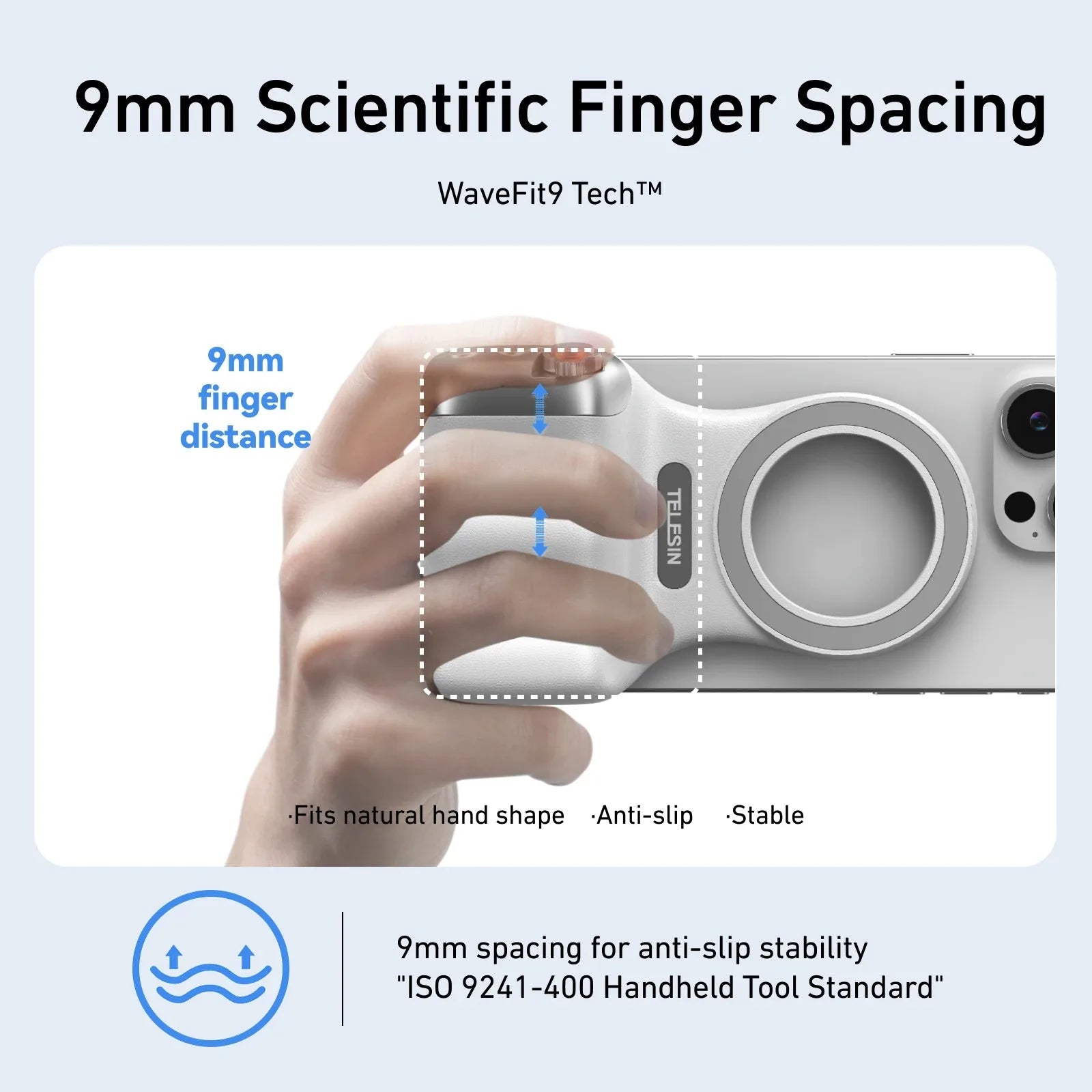 TELESIN Magnetic Phone Camera Shoot Hand Grip Holder Shooting Aid Remote Control Handle for iPhone 17 16 15 14 13 HUAWEI VIVO MI