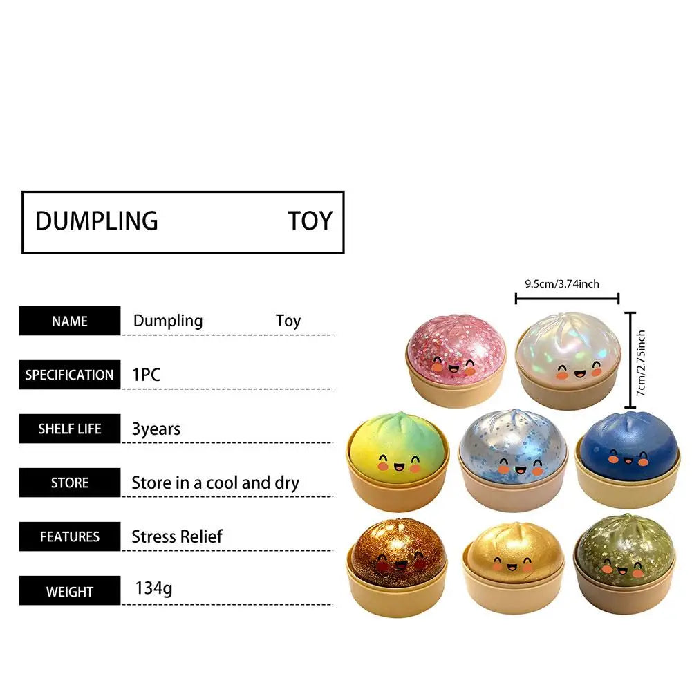 Glitter Dumpling Squeezable Toys Squishy Colorful Glitter Anti Stress Relieve Stress For Children Adults Stress-relieving Toy