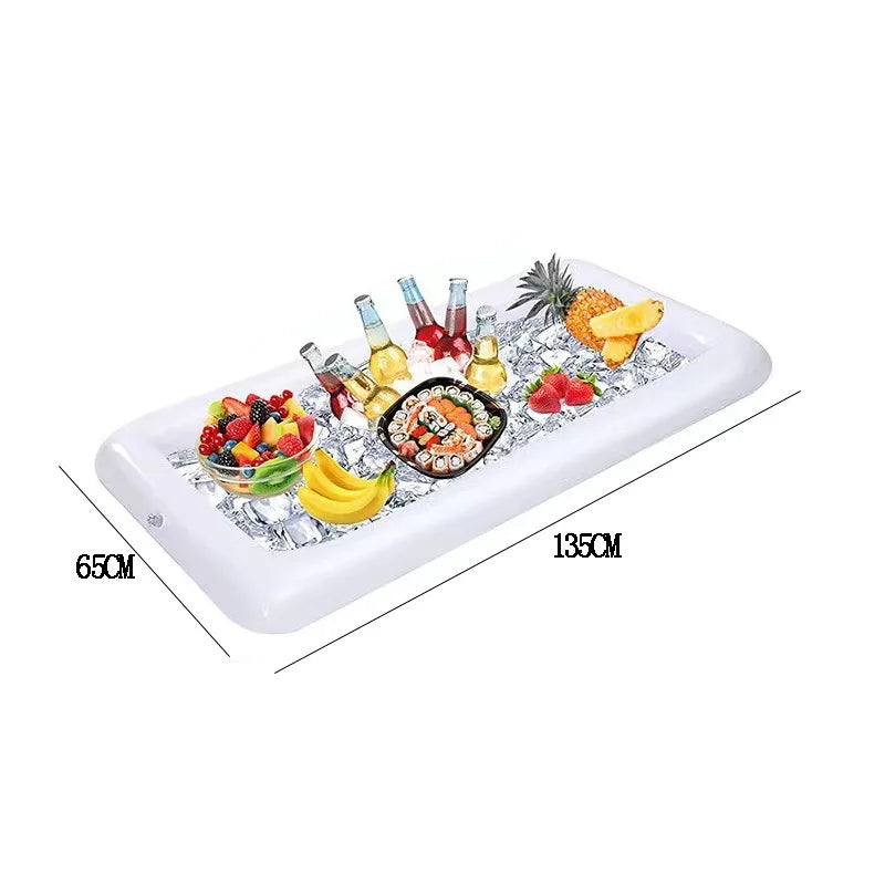 Inflatable Serving Bar Salad Ice Tray Food Drink Containers BBQ Picnic Pool Party Supplies Buffet Salad Food & Drinks Tray