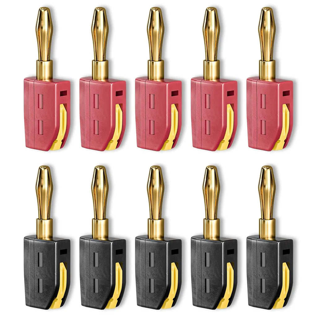 Portable 32A 4mm Banana Plug Solderless Quick Connect High Current Gold-Plated Banana Connectors Audio Copper Speakers Amplifier