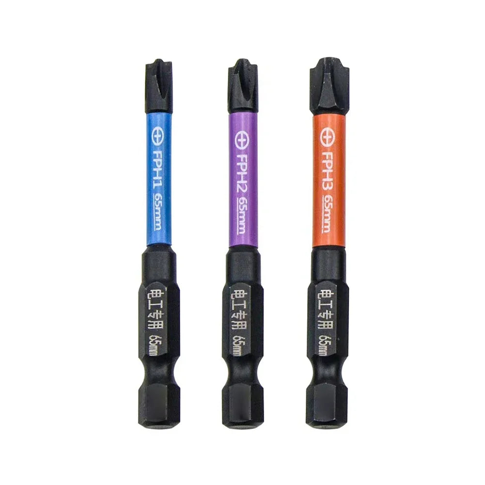 6pcs 65mm Magnetic Special Slotted Cross Screwdriver Bit For Electrician Circuit Breakers FPH FPZ Socket Switch Power Tool