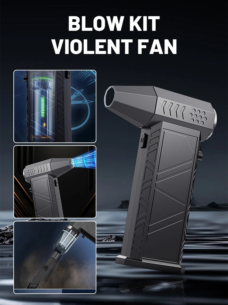 800000RPM New X9 Turbo Fan Upgrade Rechargeable Blower Brushless Air Blower Violent Fan Portable Dust Blower Electric Dryer