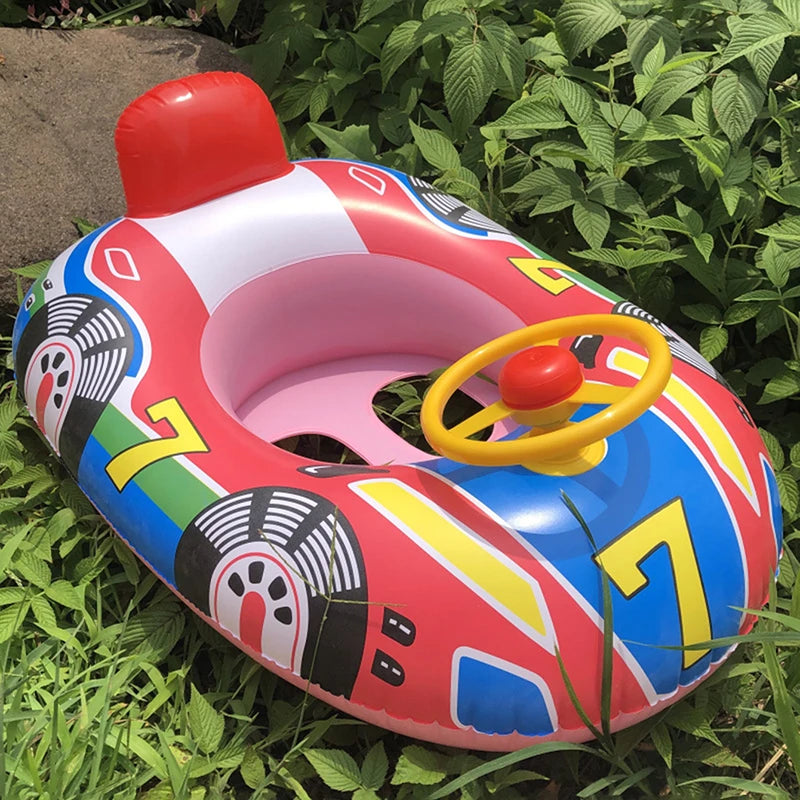 Inflatable Steering wheel car boat Swimming Float Ring, Inflatable  Pool Floatie ，Bathtub Toys， Pool Accessories