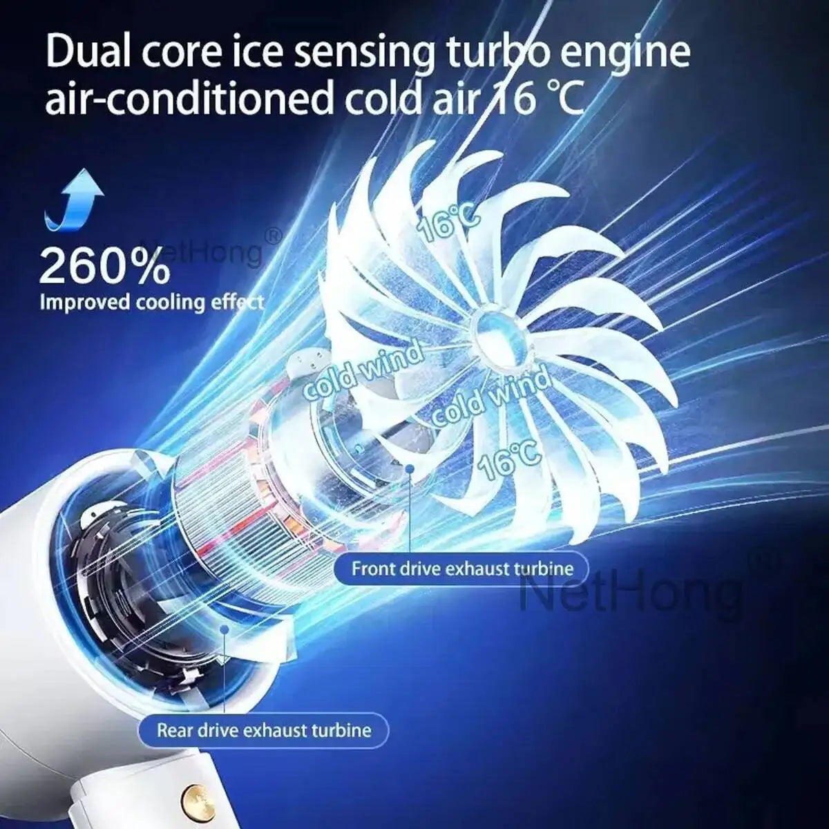 3000Amh Portable 3 Speeds USB Rechargeable Mini Folding Handheld Fan Cooling UK~