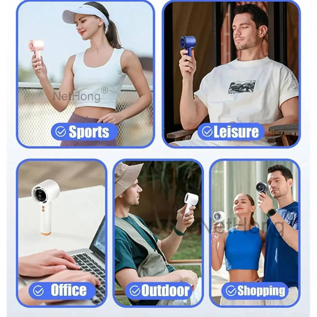3000Amh Portable 3 Speeds USB Rechargeable Mini Folding Handheld Fan Cooling UK~