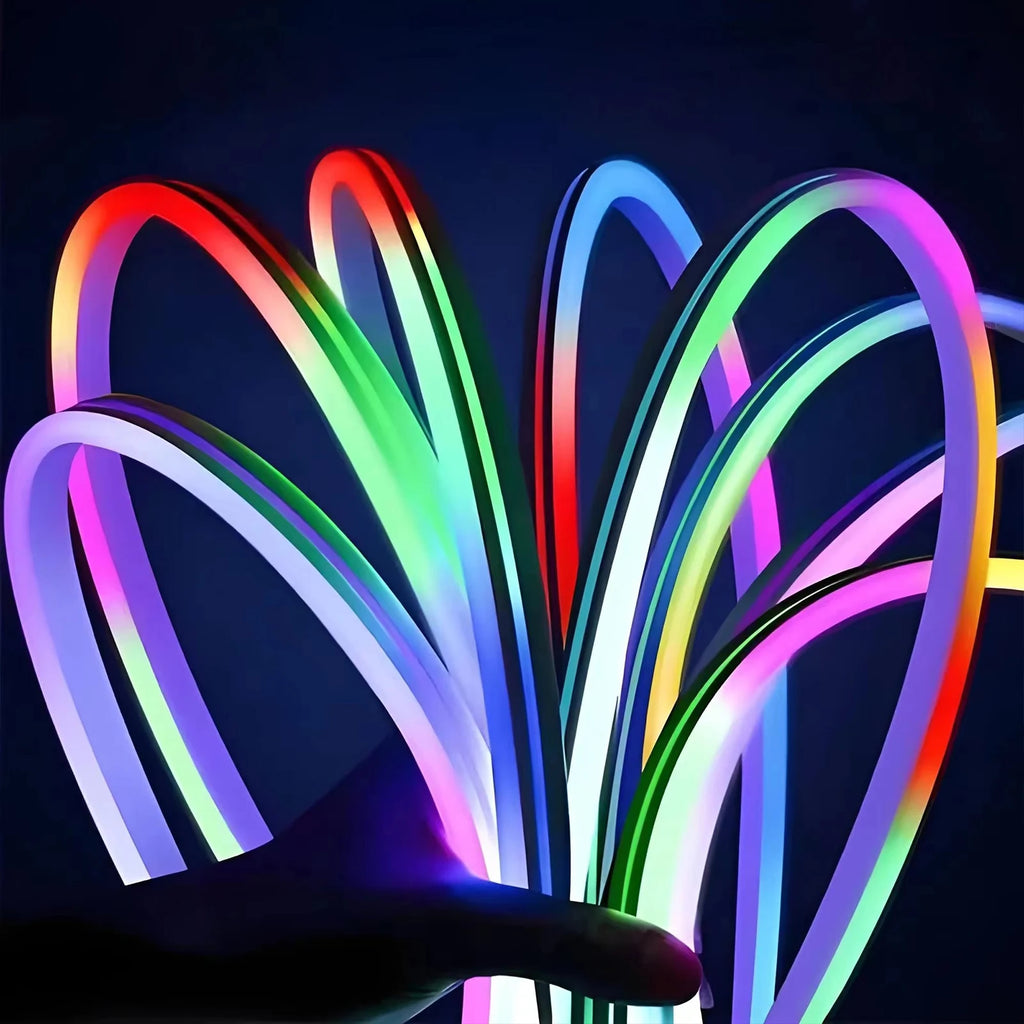5m Neon LED Strip DIY RGB Rope Light APP Remote Silicone Neon Tape Light Decor