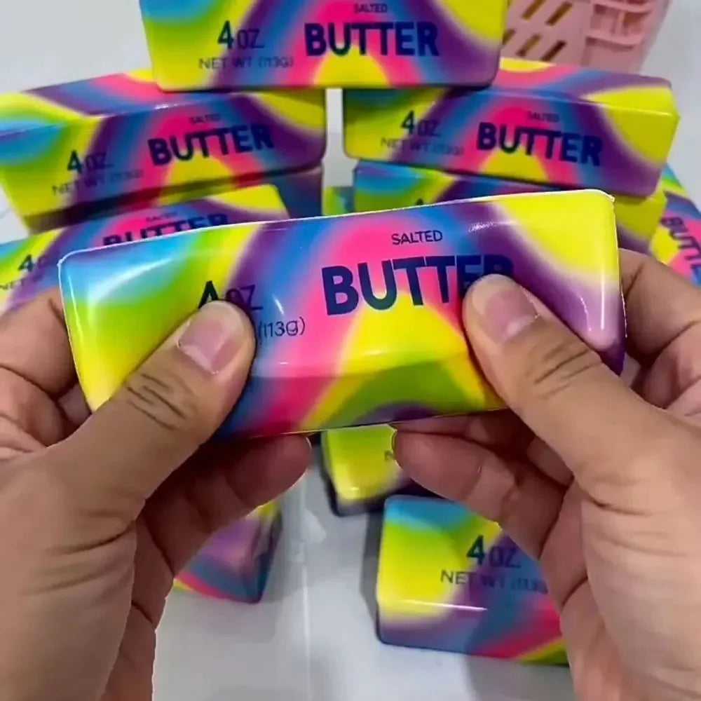 Colorful Squishy Butter Stick Soft Slow Rebound Squeeze Toy Decompression Anxiety Relief Fidget Toy for Adults Kids