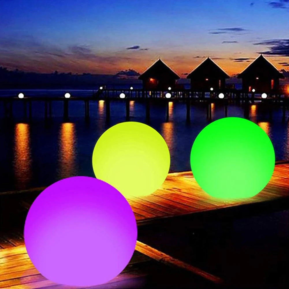 Inflatable Pool Beach Ball 16 Colors LED Glowing Inflatable Beach Balloon 60/90cm Summer Water Game Sports Party Play Ball Light