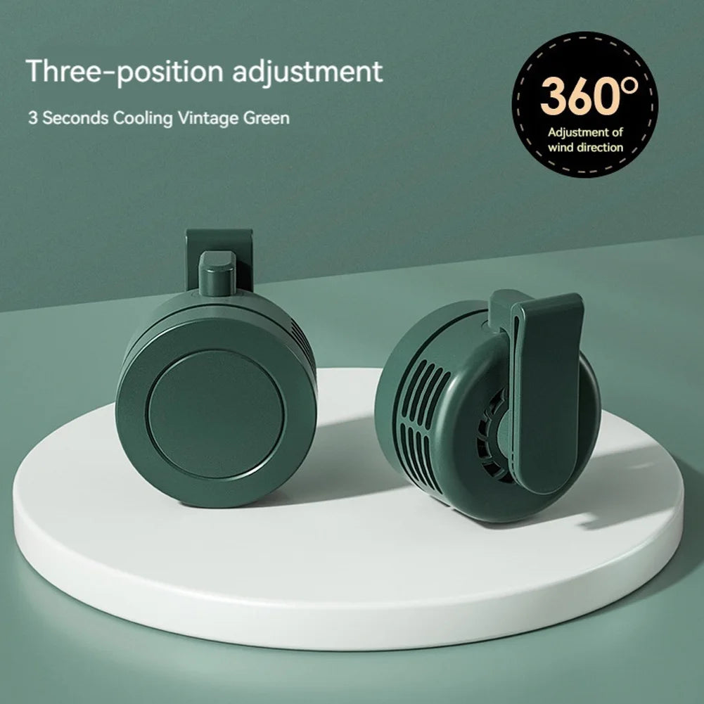 Mini Clip Fan with 3 Speeds Handheld Fan Wearable Personal Body Fan for Outdoor Work Hiking Travel